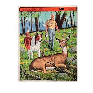 Vintage 1968 Lassie Frame Tray Puzzle #4559 11.5 x 14.5"